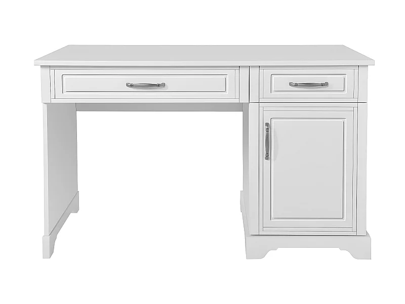 Bureau 2 tiroirs 1 porte Melody Blanc