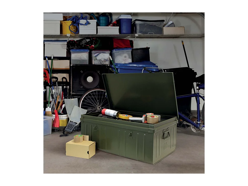 Cantine de rangement en acier Premium 80 cm kaki 95 l