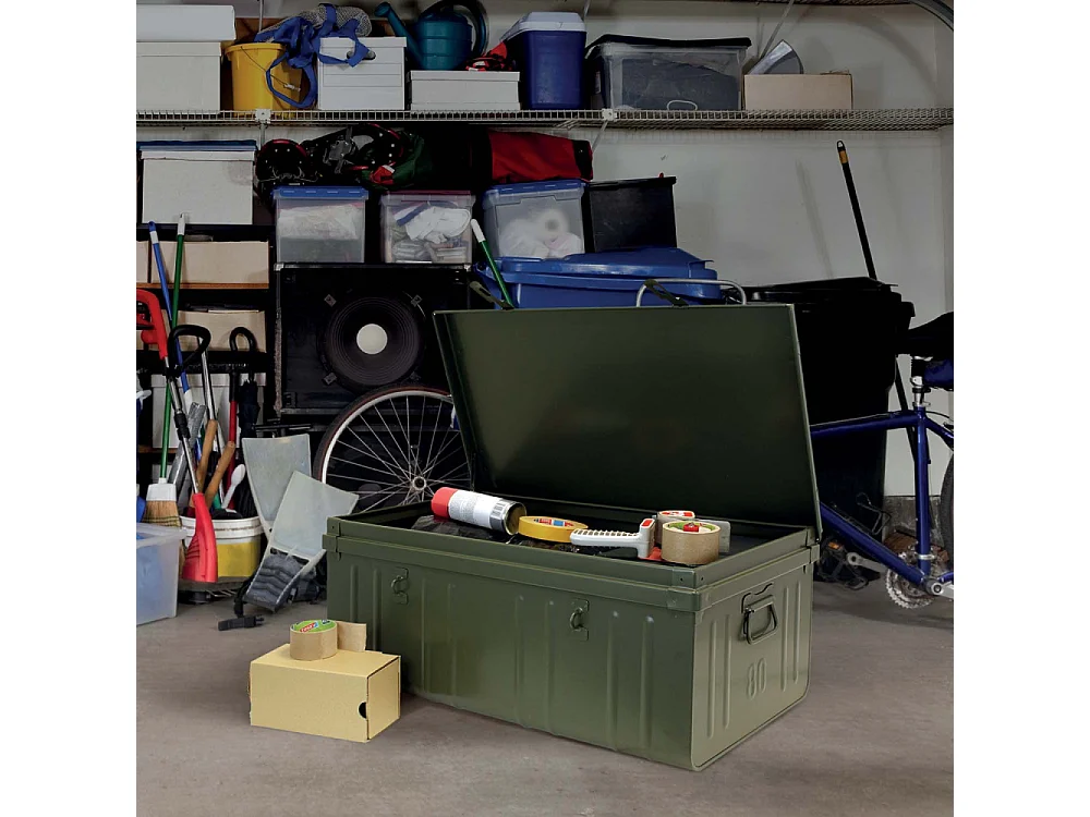 Cantine de rangement en acier Premium 80 cm kaki 95 l