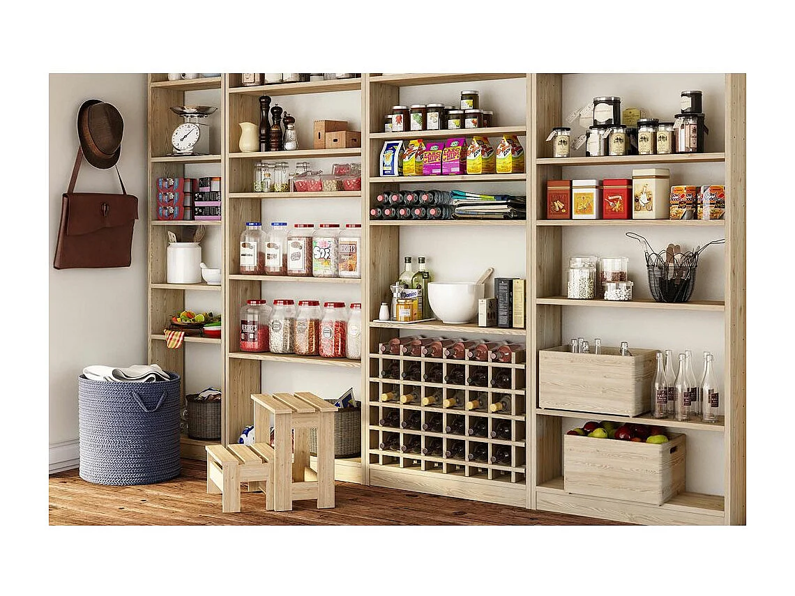 Caisse en bois de rangement 60 x 40 x 23 cm