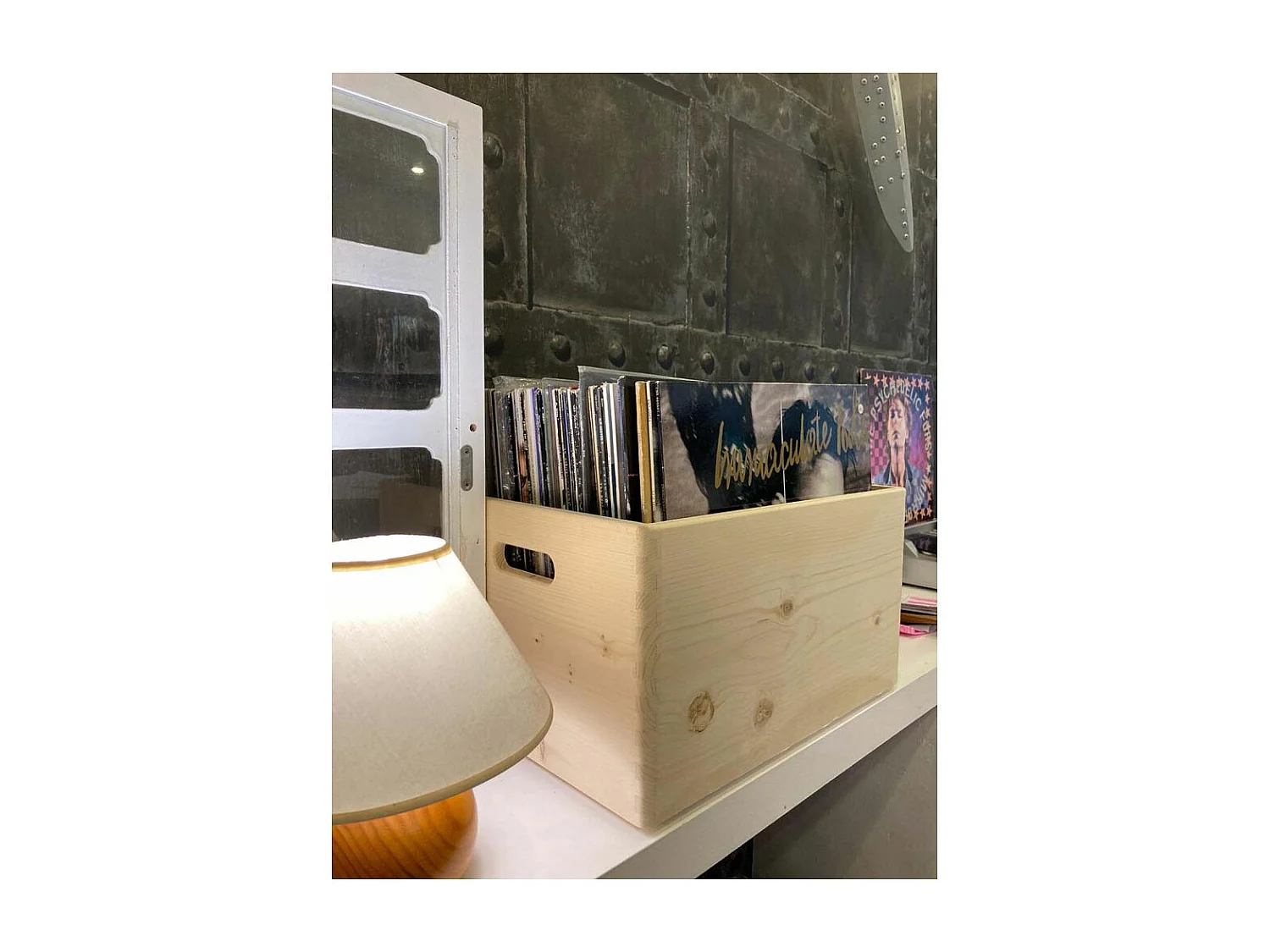 Caisse en bois de rangement 60 x 40 x 23 cm