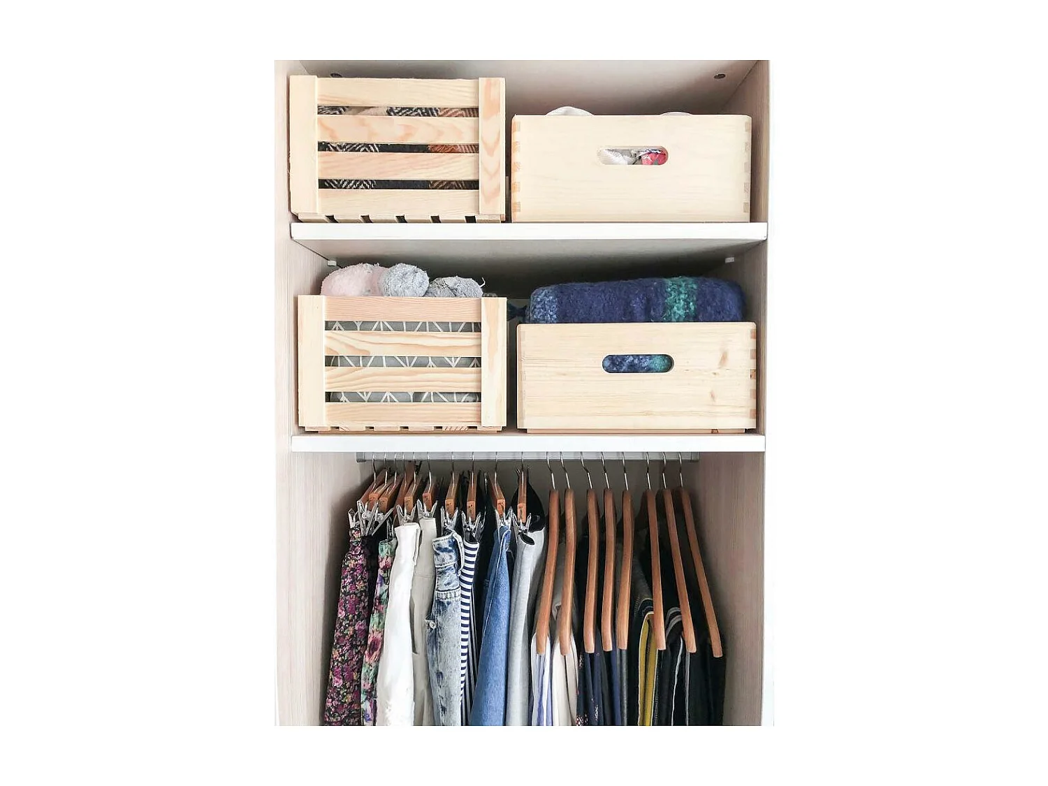 Caisse en bois de rangement 60 x 40 x 23 cm