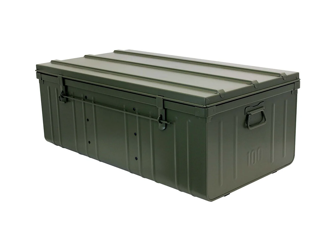 Cantine de rangement en acier Premium 100 cm kaki 175 l