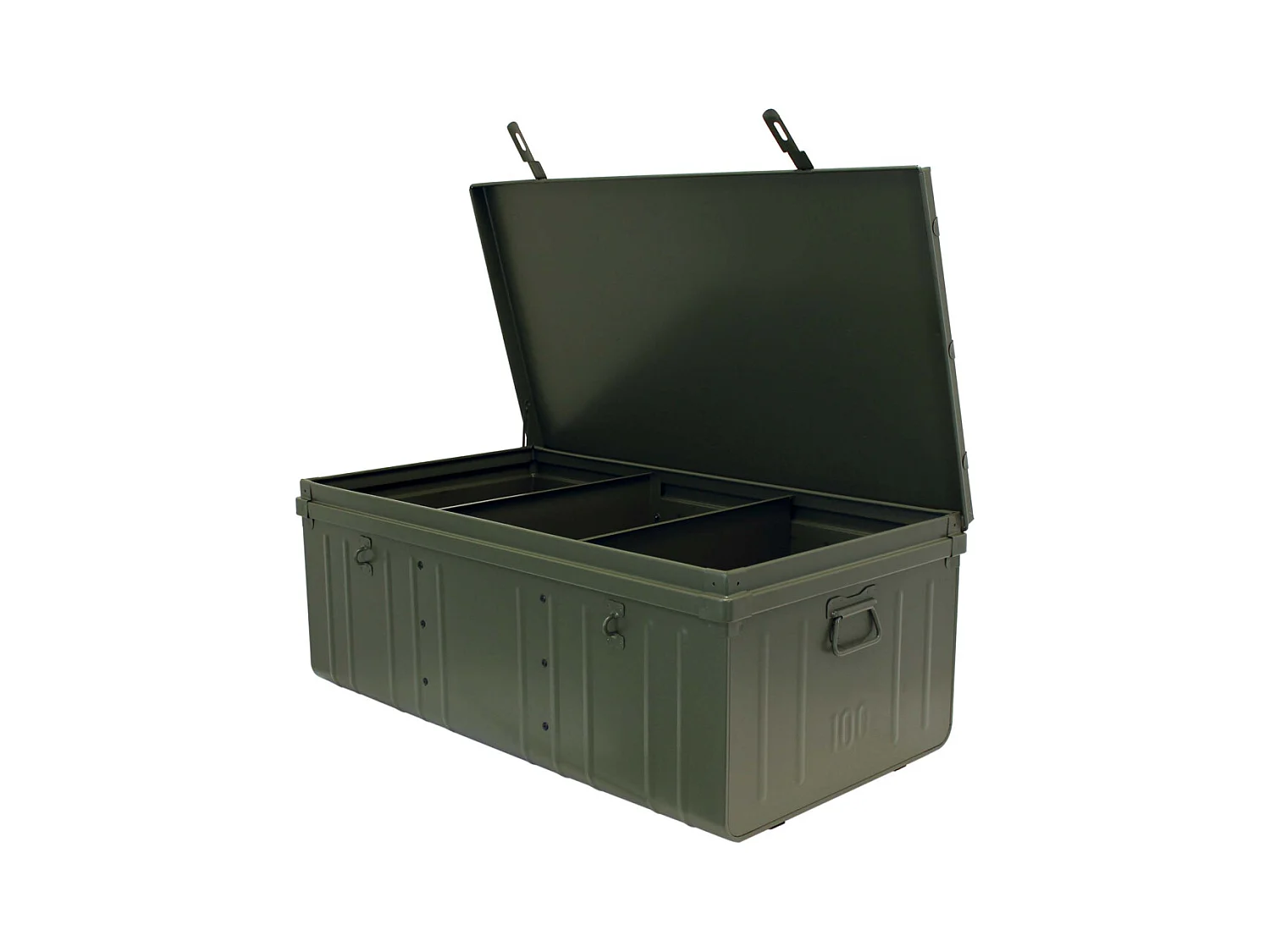 Cantine de rangement en acier Premium 100 cm kaki 175 l