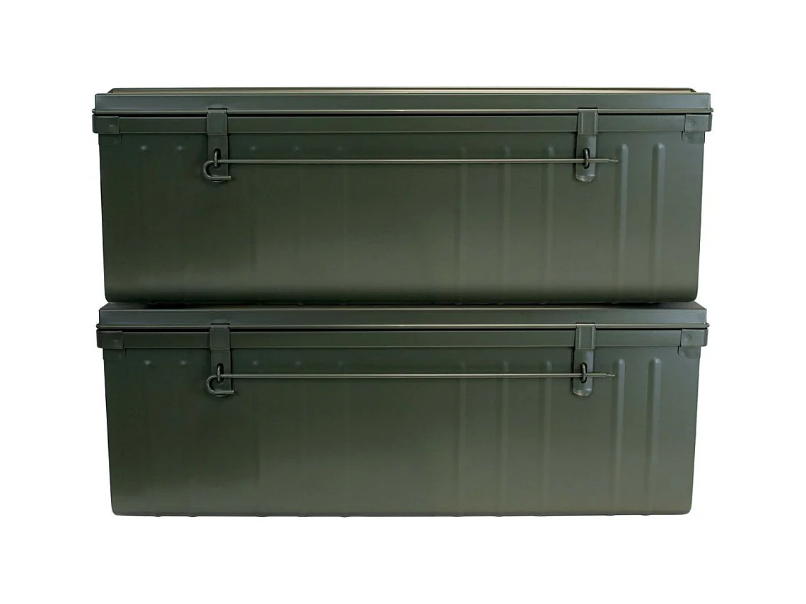 Cantine de rangement en acier Premium 100 cm kaki 175 l