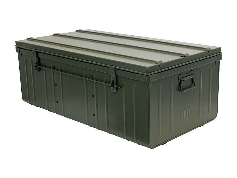 Cantine de rangement en acier Premium 100 cm kaki 175 l