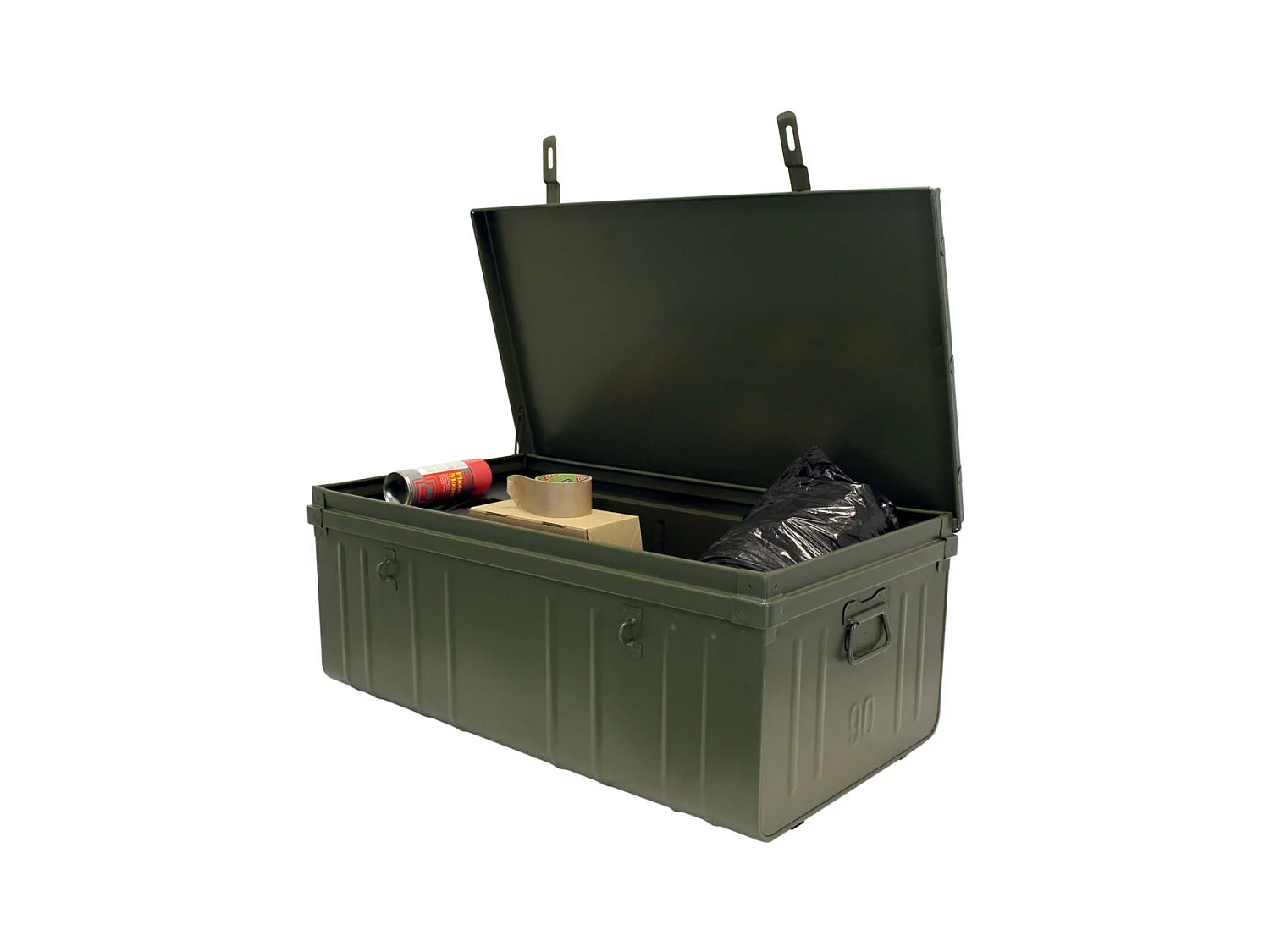 Cantine de rangement en acier Premium 90 cm kaki 130 l