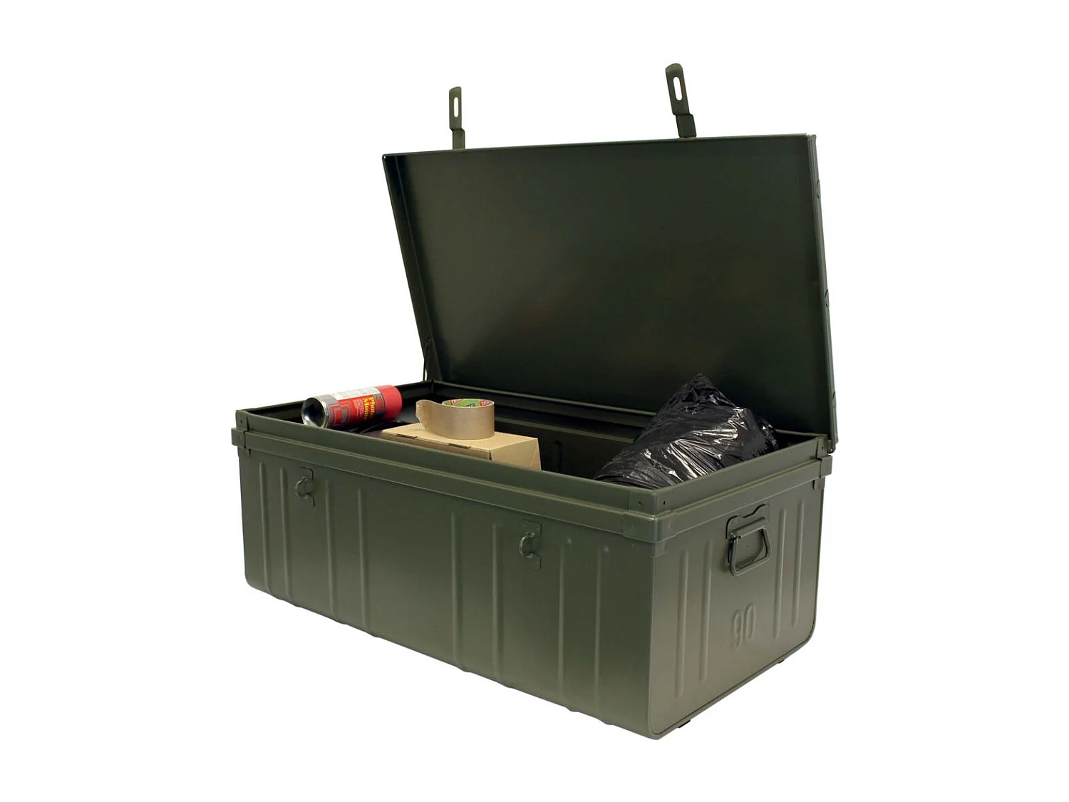 Cantine de rangement en acier Premium 90 cm kaki 130 l