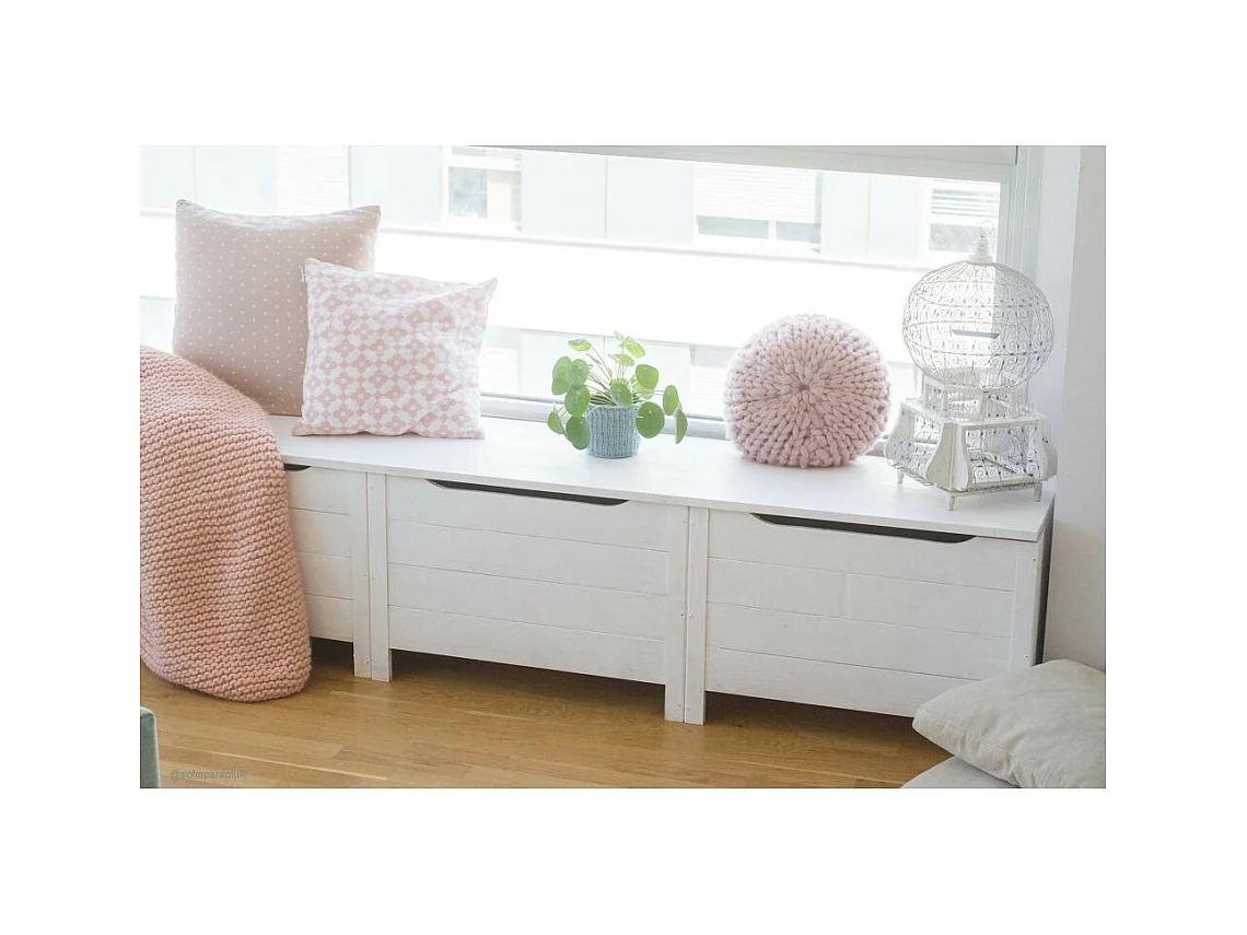 Coffre de rangement en pin 85L