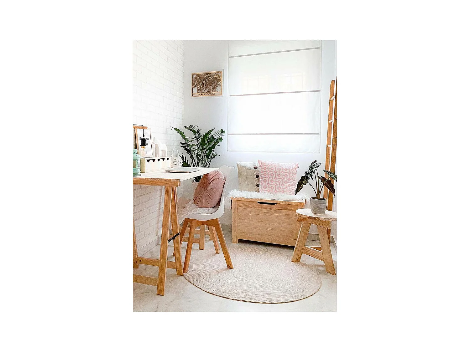 Coffre de rangement en pin 85L