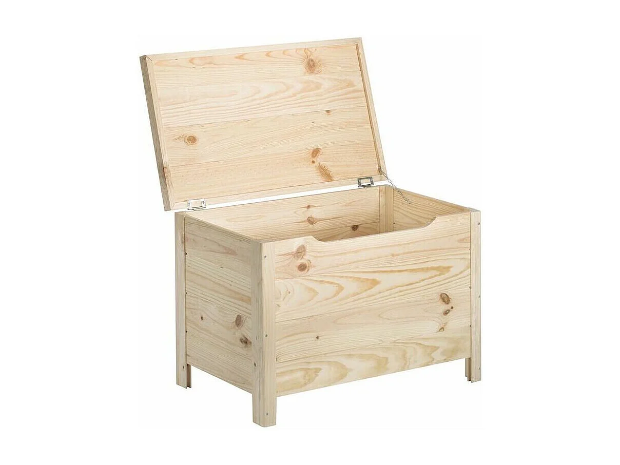 Aufbewahrungstruhe aus Kiefernholz 85 Liter
