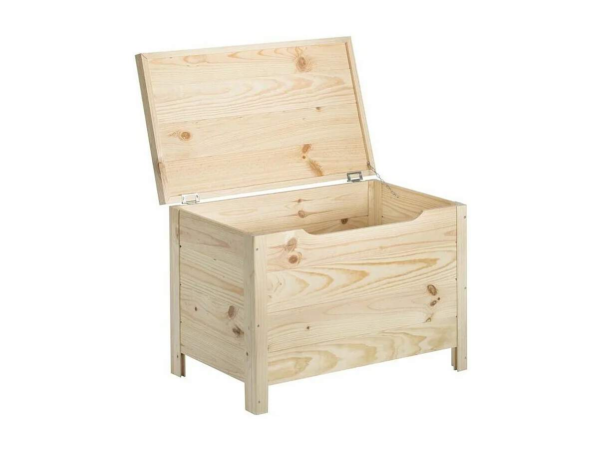 Aufbewahrungstruhe aus Kiefernholz 85 Liter
