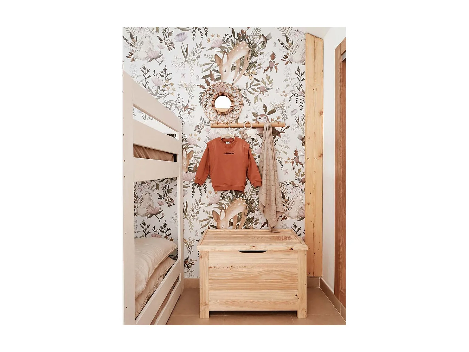 Aufbewahrungstruhe aus Kiefernholz 85 Liter