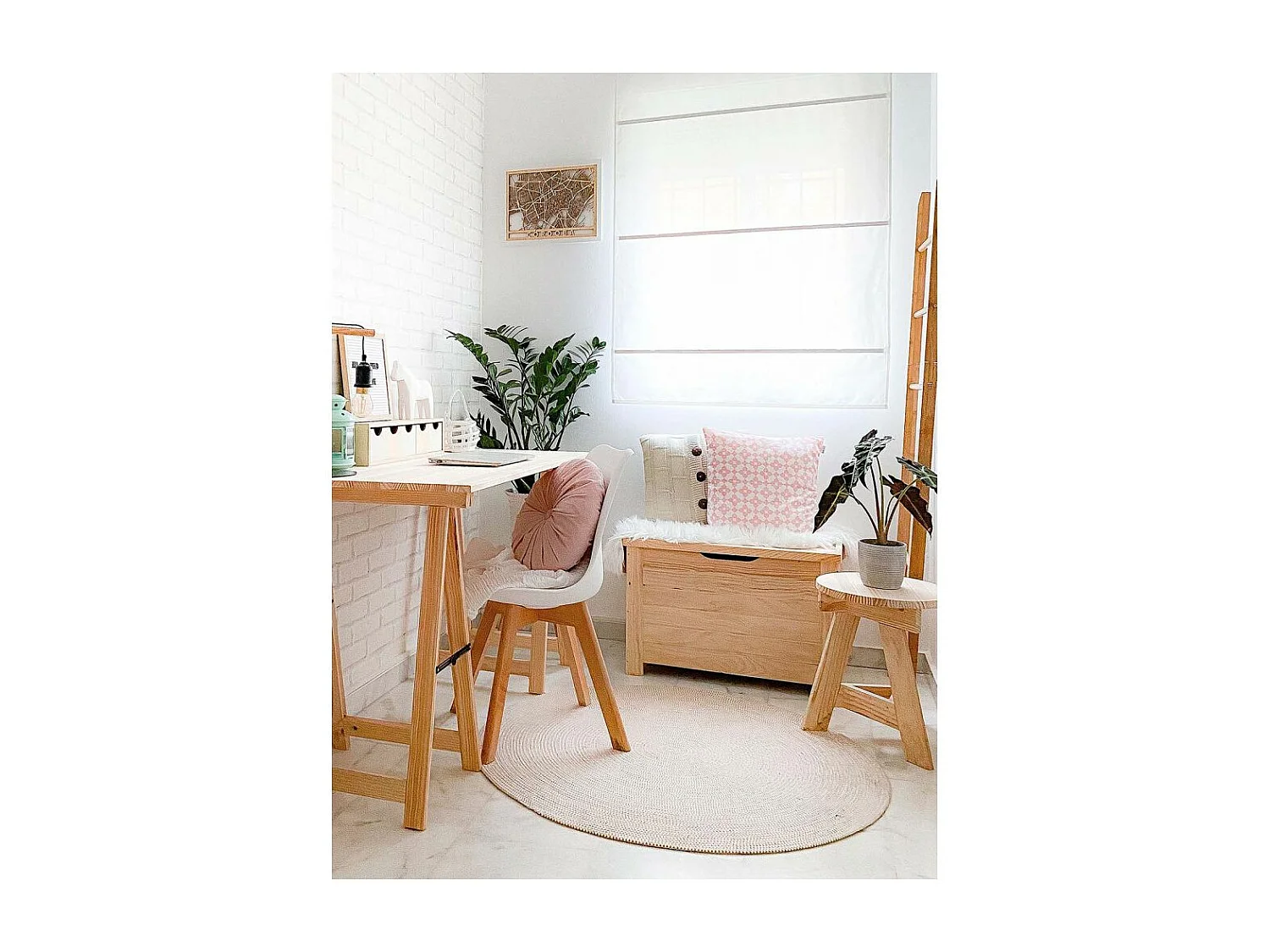 Aufbewahrungstruhe aus Kiefernholz 85 Liter