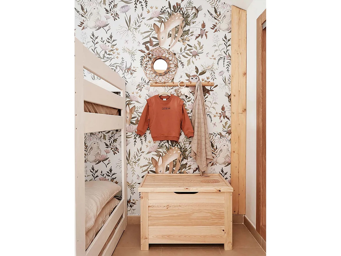 Coffre de rangement en pin 85L
