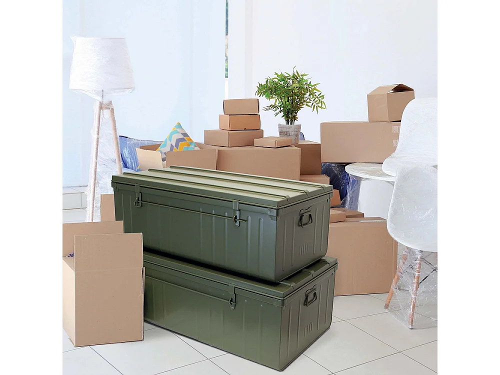 Cantine de rangement en acier Premium 110 cm kaki 225 l