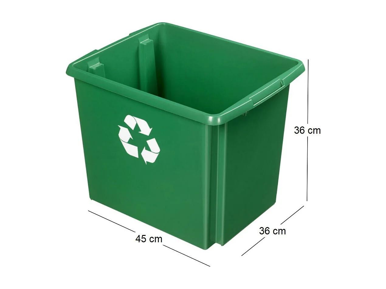 Boite de recyclage Nesta Box 45 litres Vert