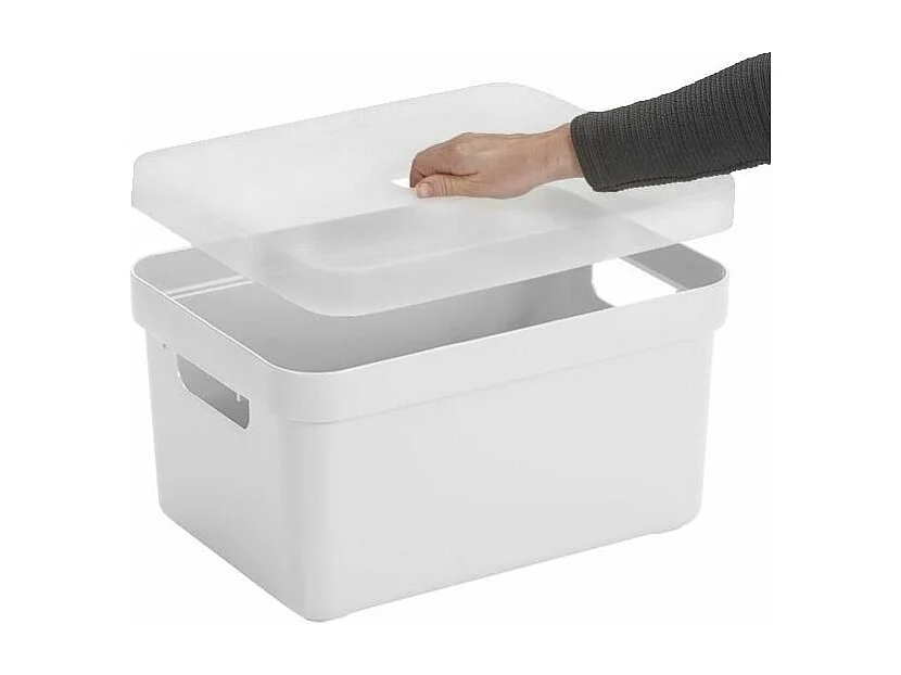 Boite de rangement avec couvercle transparent  Sigma Home Box 13 L (Lot de 6)
