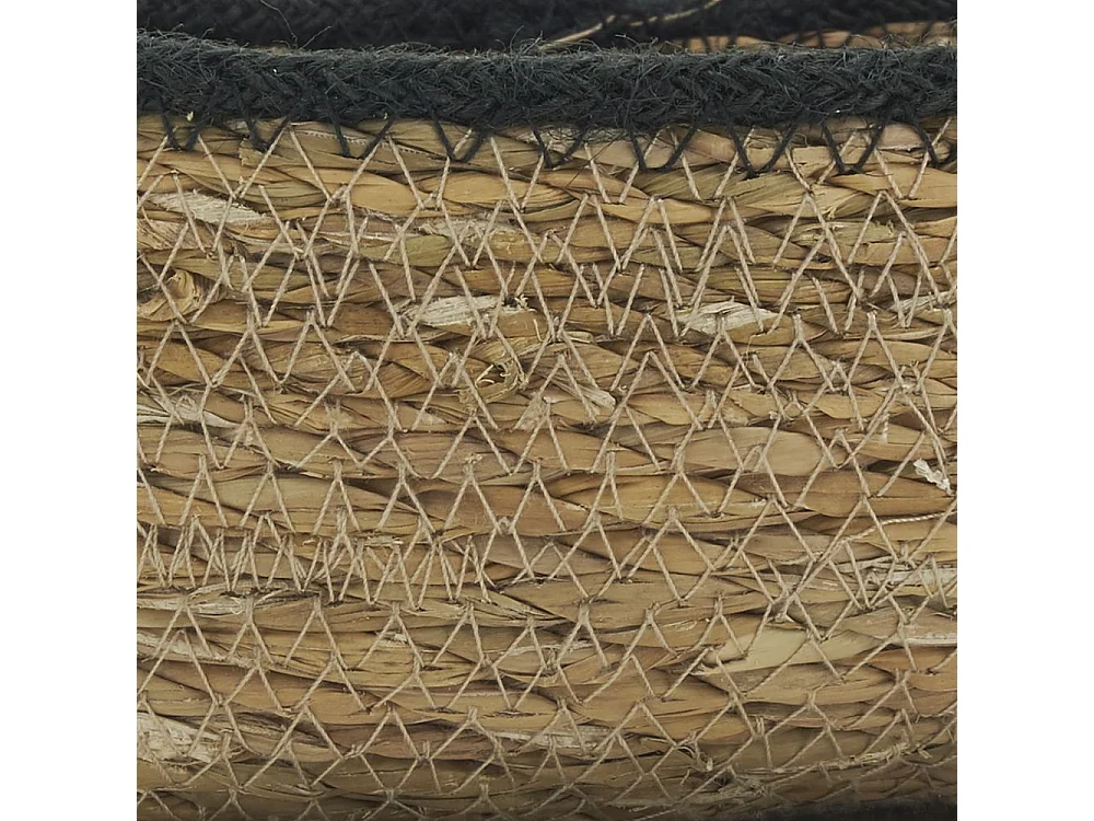 Corbeilles basses en jonc naturel (Lot de 3)