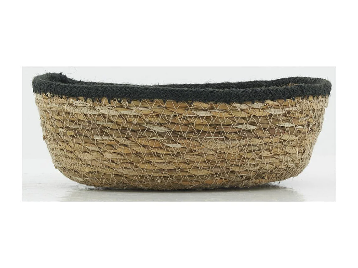 Corbeilles basses en jonc naturel (Lot de 3)