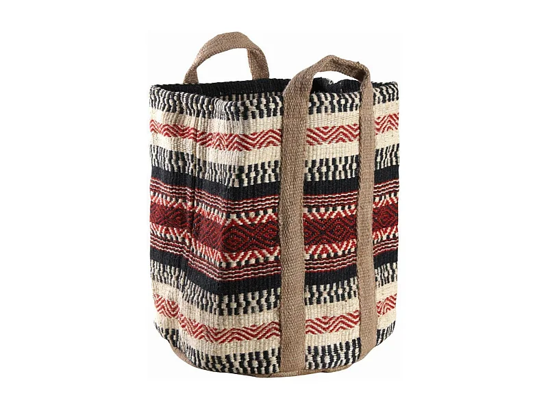 Corbeille en toile de jute épaisse Afriqua