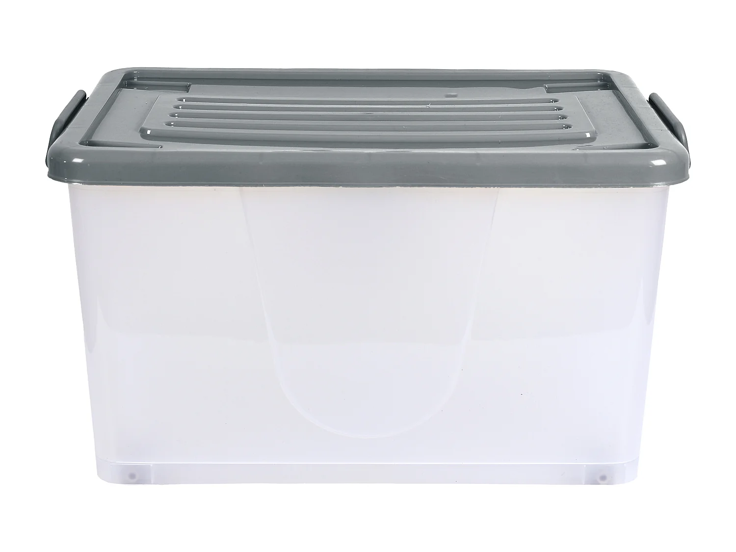 Boite De Rangement Plastique 50l Gris, Transparent