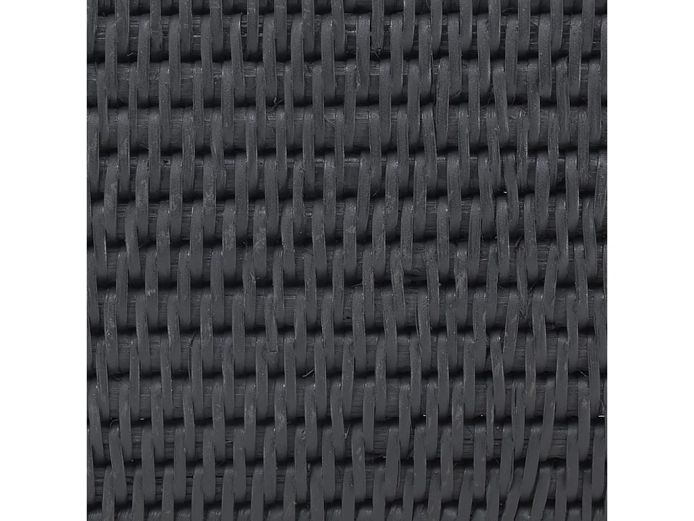 Ensemble boites et plateau en rotin laqué noir