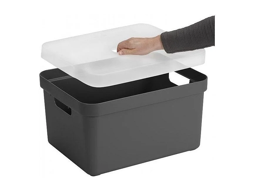 Boite de rangement avec couvercle transparent  Sigma Home Box 13 L