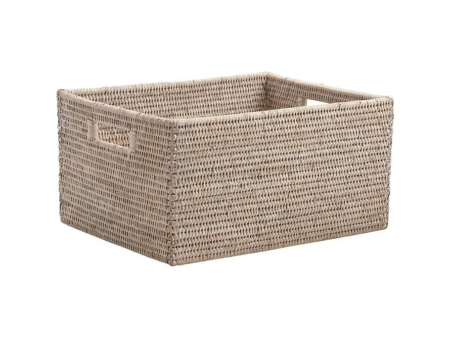 Corbeille rangement en rotin 48 x 36 x 25 cm