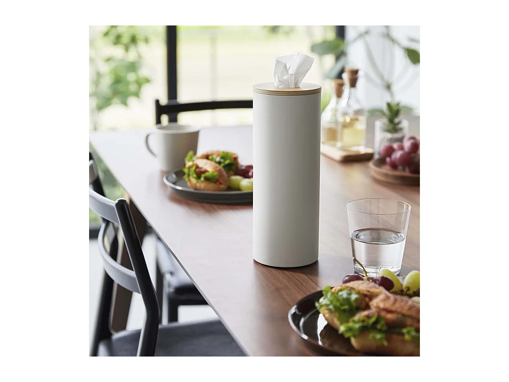 Boîte à mouchoirs ronde en métal Tissue