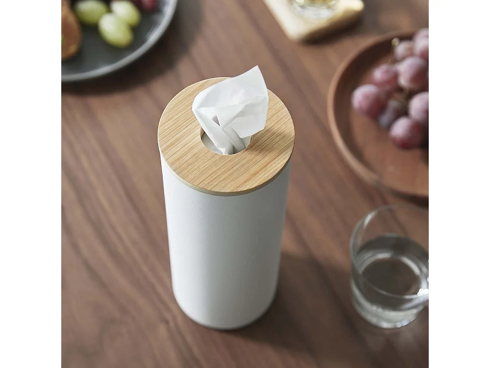 Boîte à mouchoirs ronde en métal Tissue