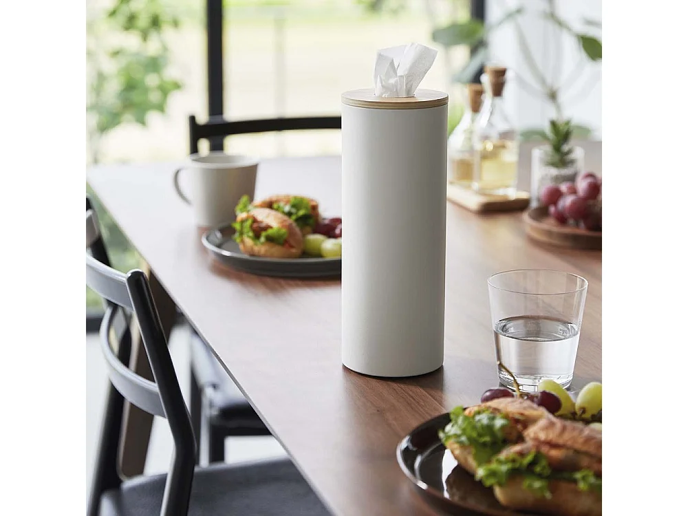 Boîte à mouchoirs ronde en métal Tissue