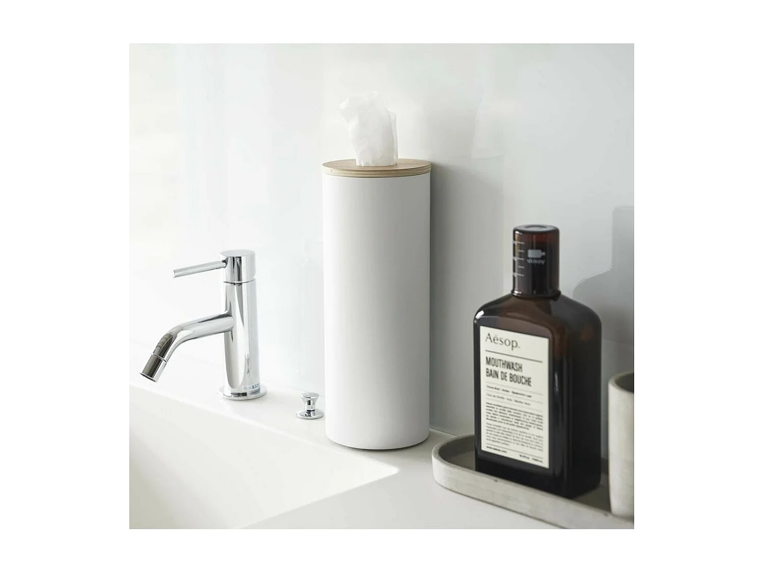 Boîte à mouchoirs ronde en métal Tissue