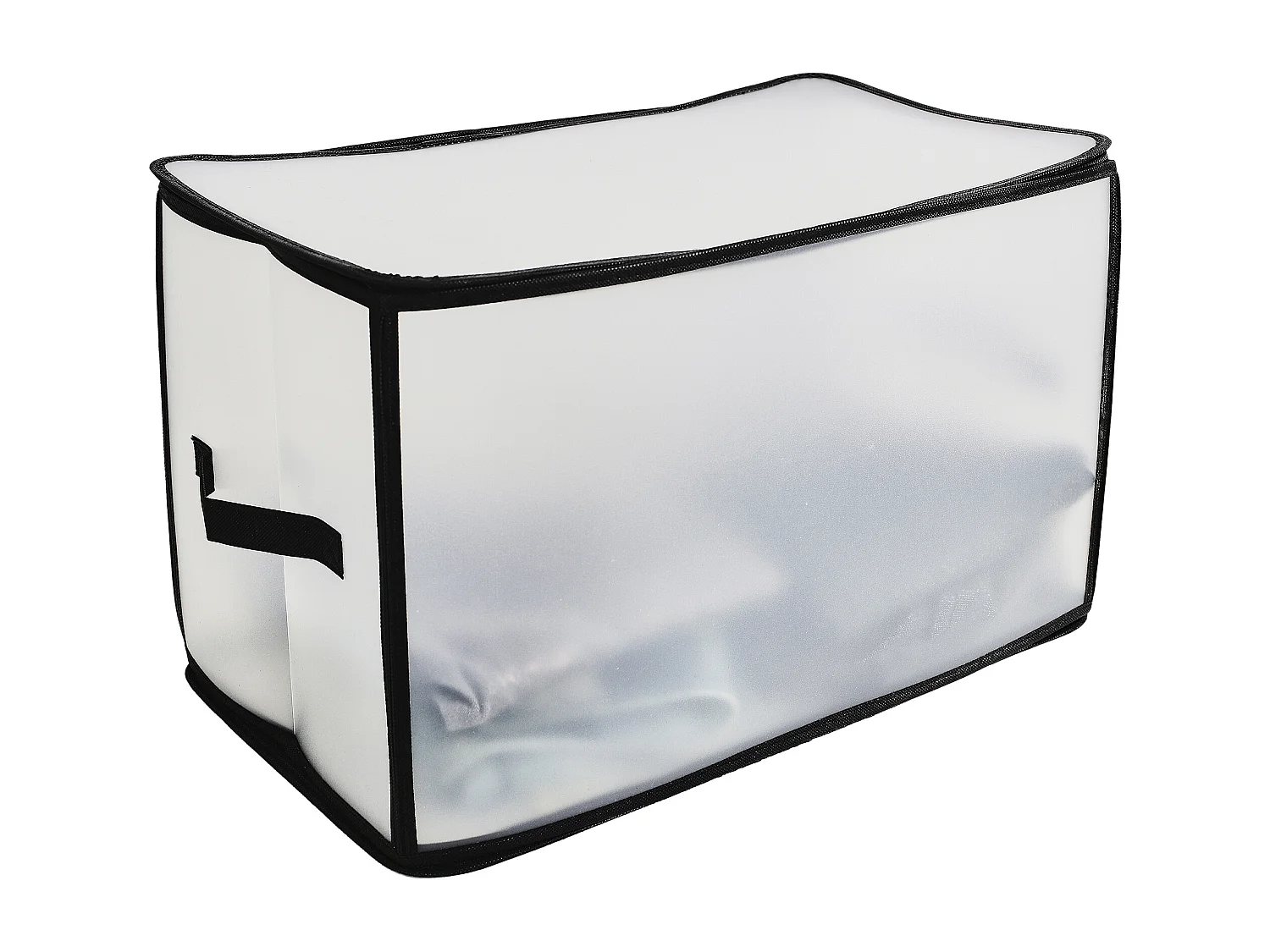 Boite De Rangement Transparente 52x30x30cm Transparent, Noir