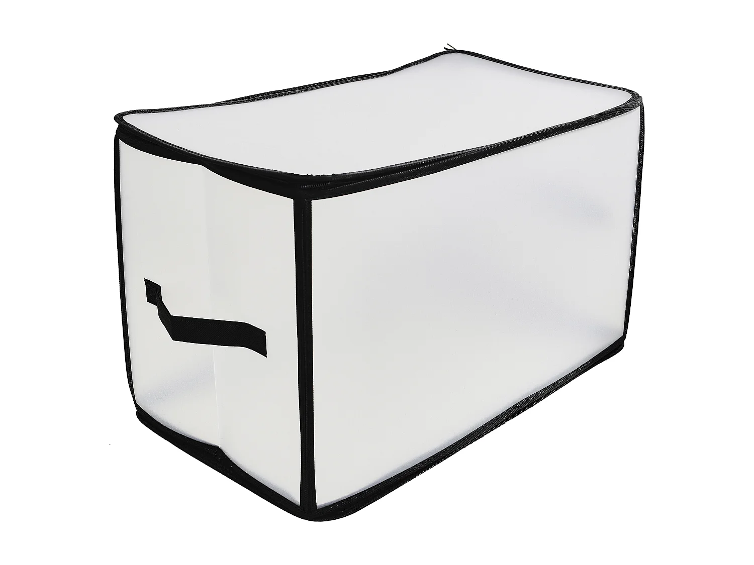 Boite De Rangement Transparente 52x30x30cm Transparent, Noir