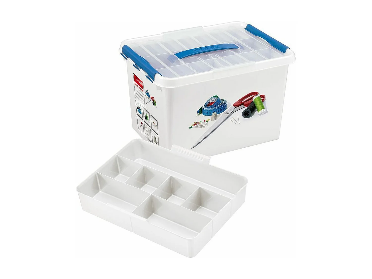 Boîte à couture Q-line avec insert compartimenté 22 litres