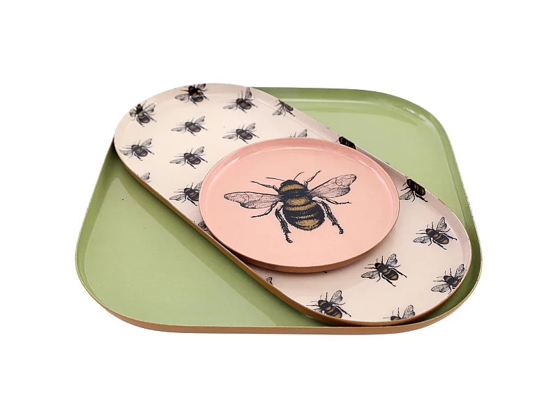 Set aus 3 Taschenleerer aus Metall Biene