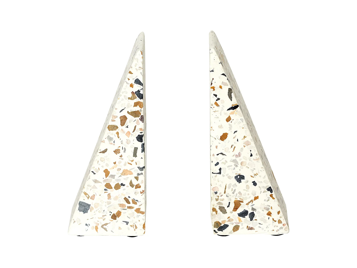 Set Vide Poche Et Serre- Livres Terrazzo Blanc, Multicolore