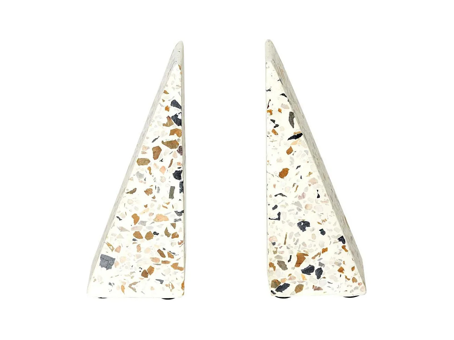 Set Vide Poche Et Serre- Livres Terrazzo Blanc, Multicolore