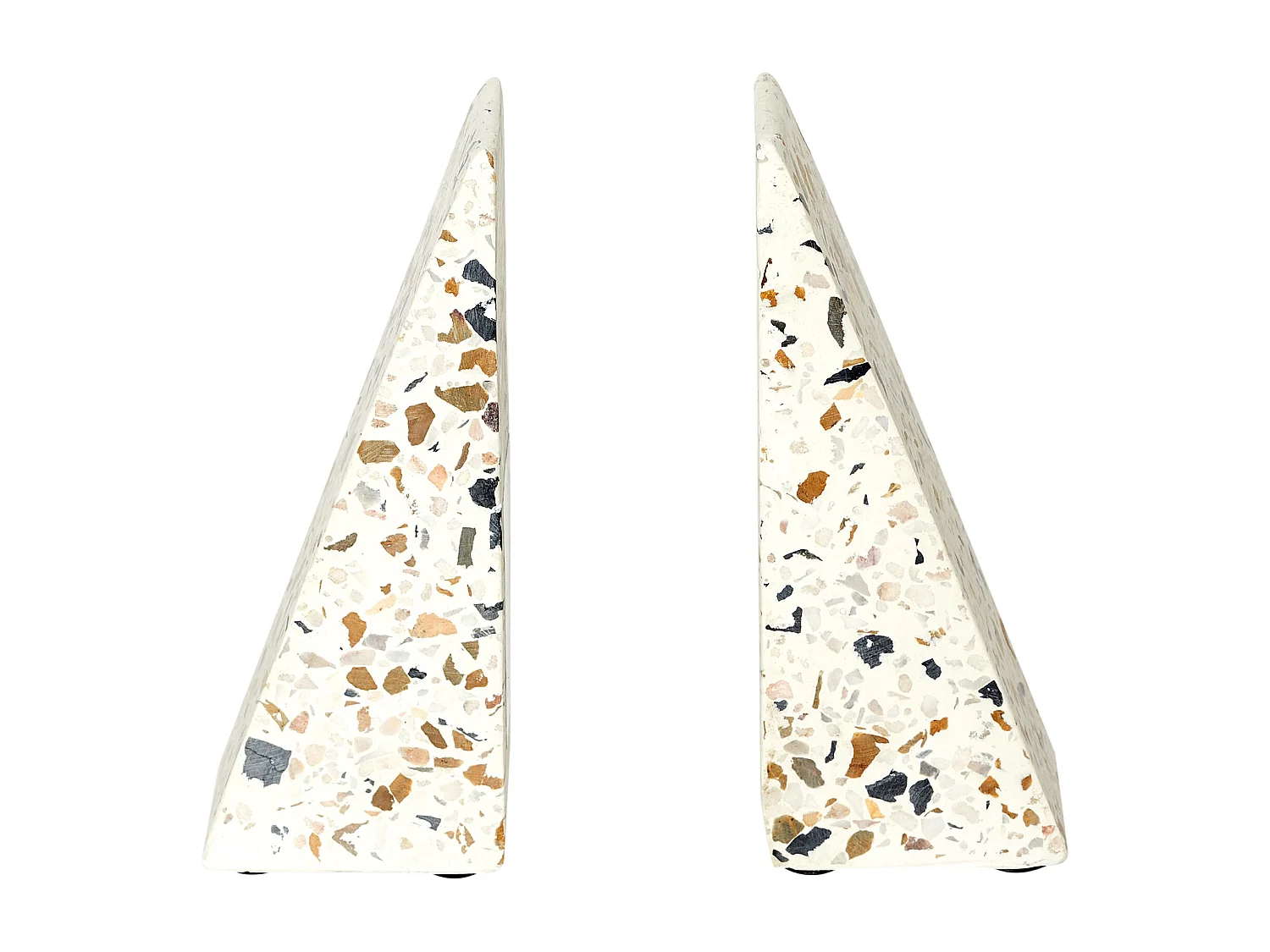 Set Vide Poche Et Serre- Livres Terrazzo Blanc, Multicolore