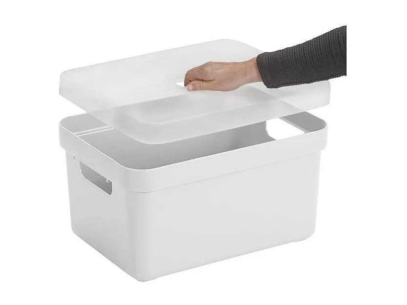 Boite de rangement avec couvercle transparent  Sigma Home Box 13 L