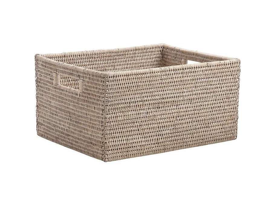 Corbeille rangement en rotin 34 x 26 x 18 cm