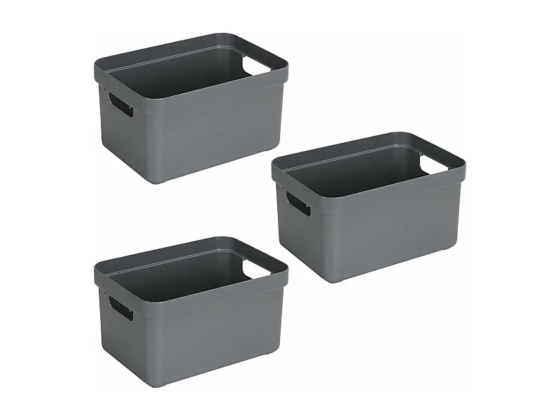 Boite de rangement Sigma Home Box 13 L  (Lot de 3)