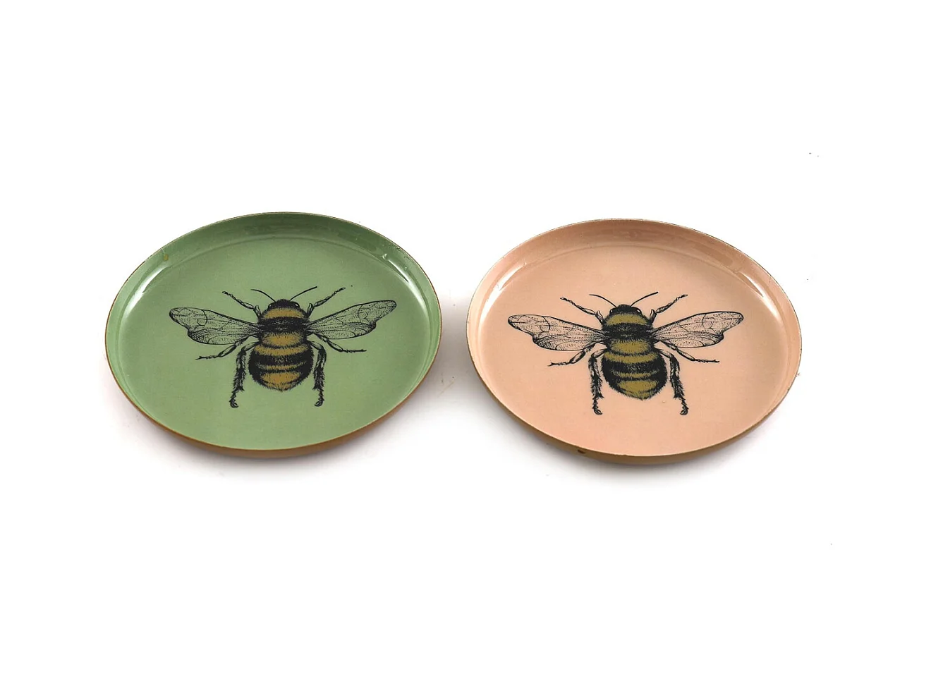 Vide-poche en métal Abeille 11 cm (Lot de 2)