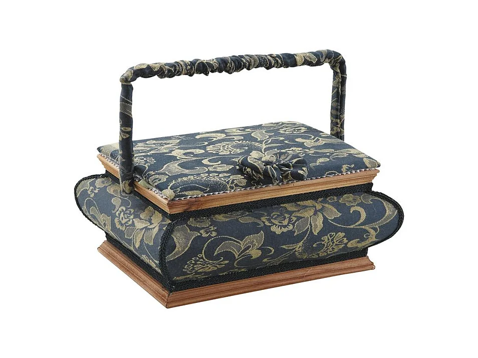 Boite à couture en bois teinté