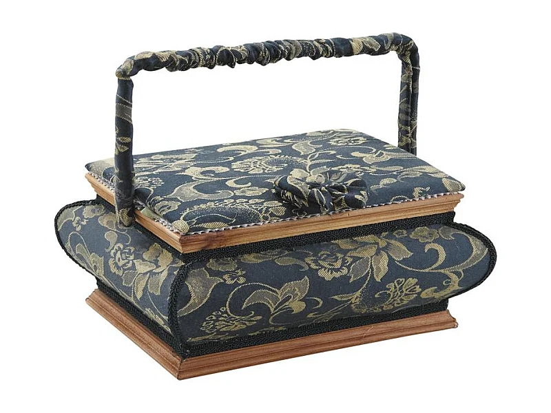 Boite à couture en bois teinté