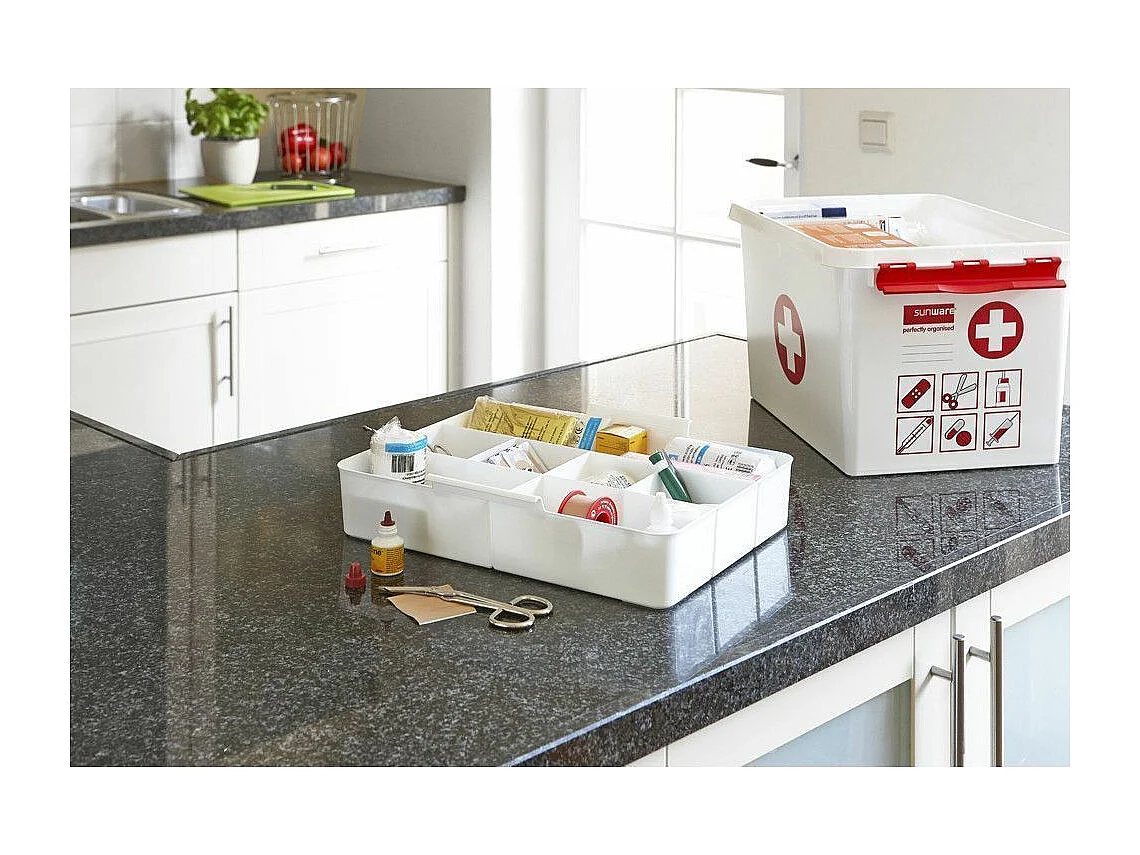 Erste-Hilfe-Box mit Fächer "Q-Line"