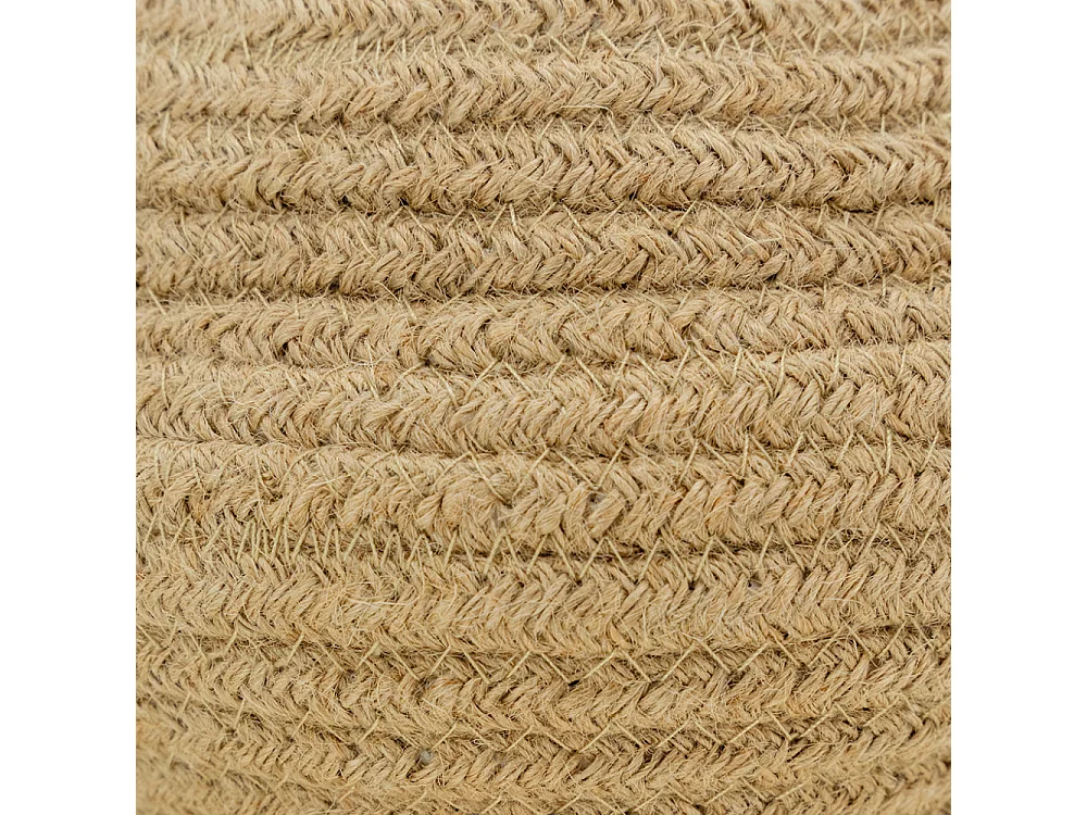 Corbeille ronde en jute naturelle avec 2 poignées