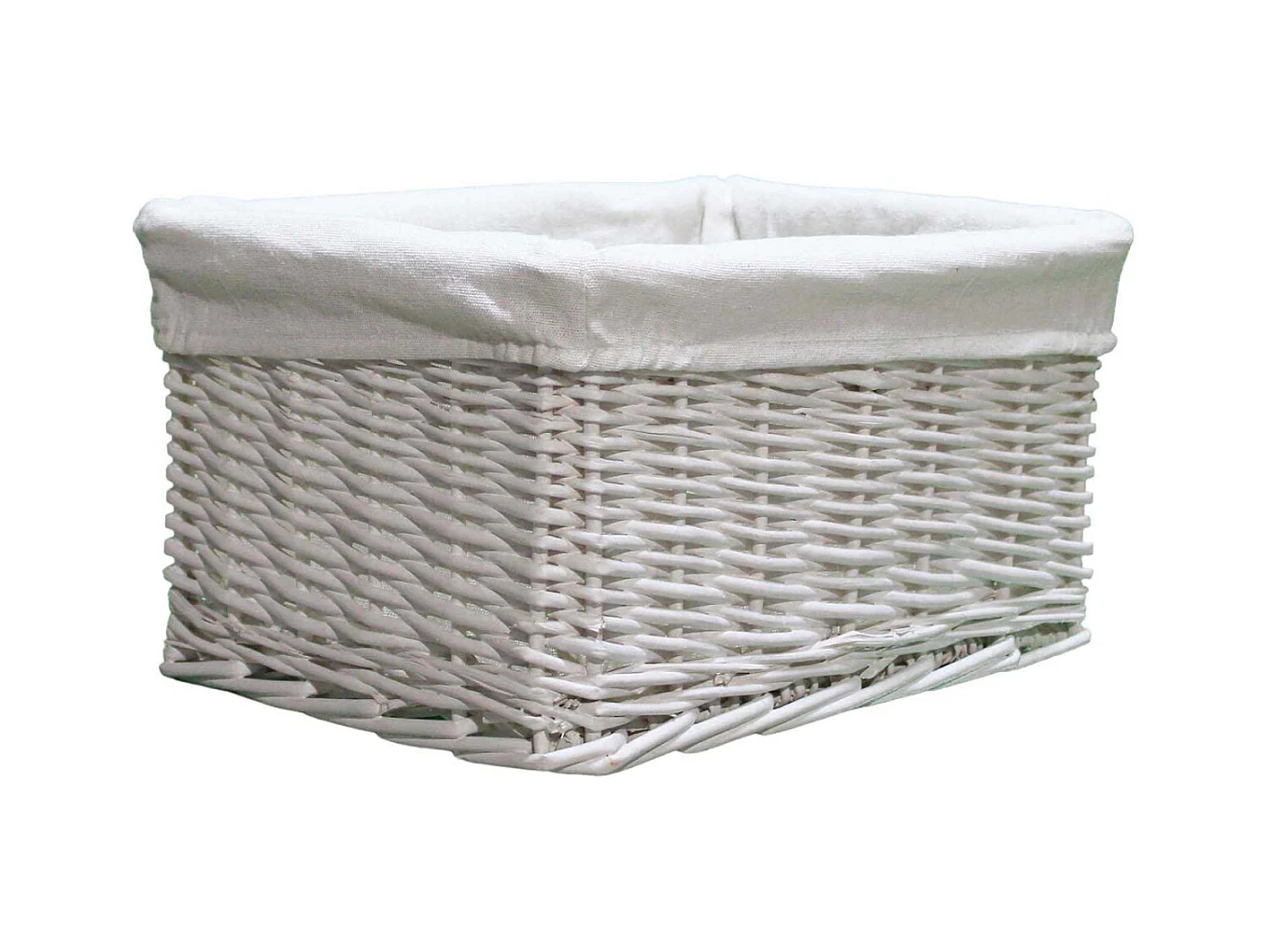 Corbeille de rangement osier blanc