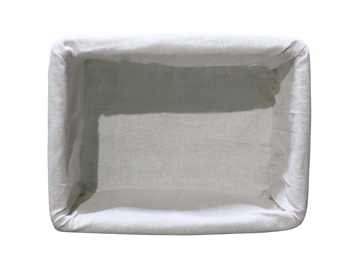 Corbeille de rangement osier blanc